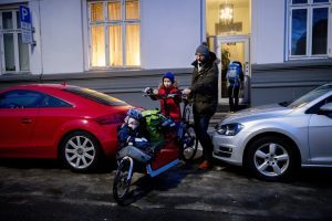 A car-free life in Oslo is possible because of the family's cargo bike