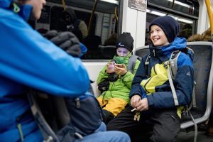 Nils (12) takes the subway to school each day.