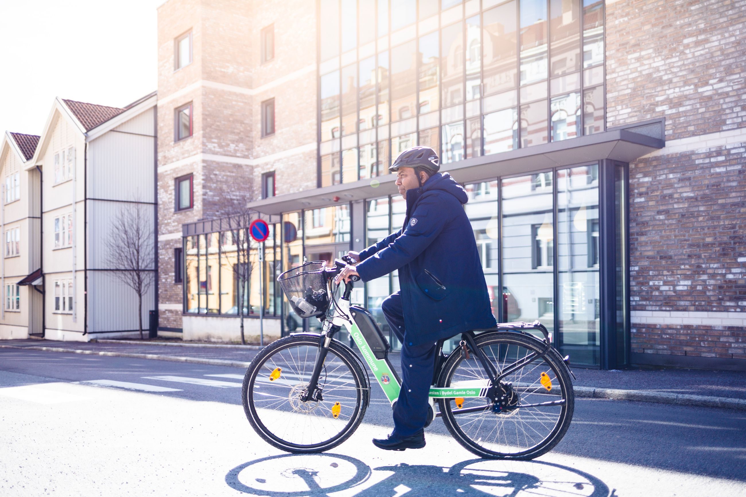Hjemmetjenesten på elsykkel