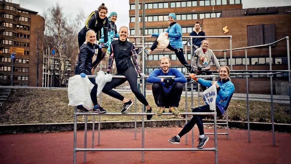 Plogging på Tøyen