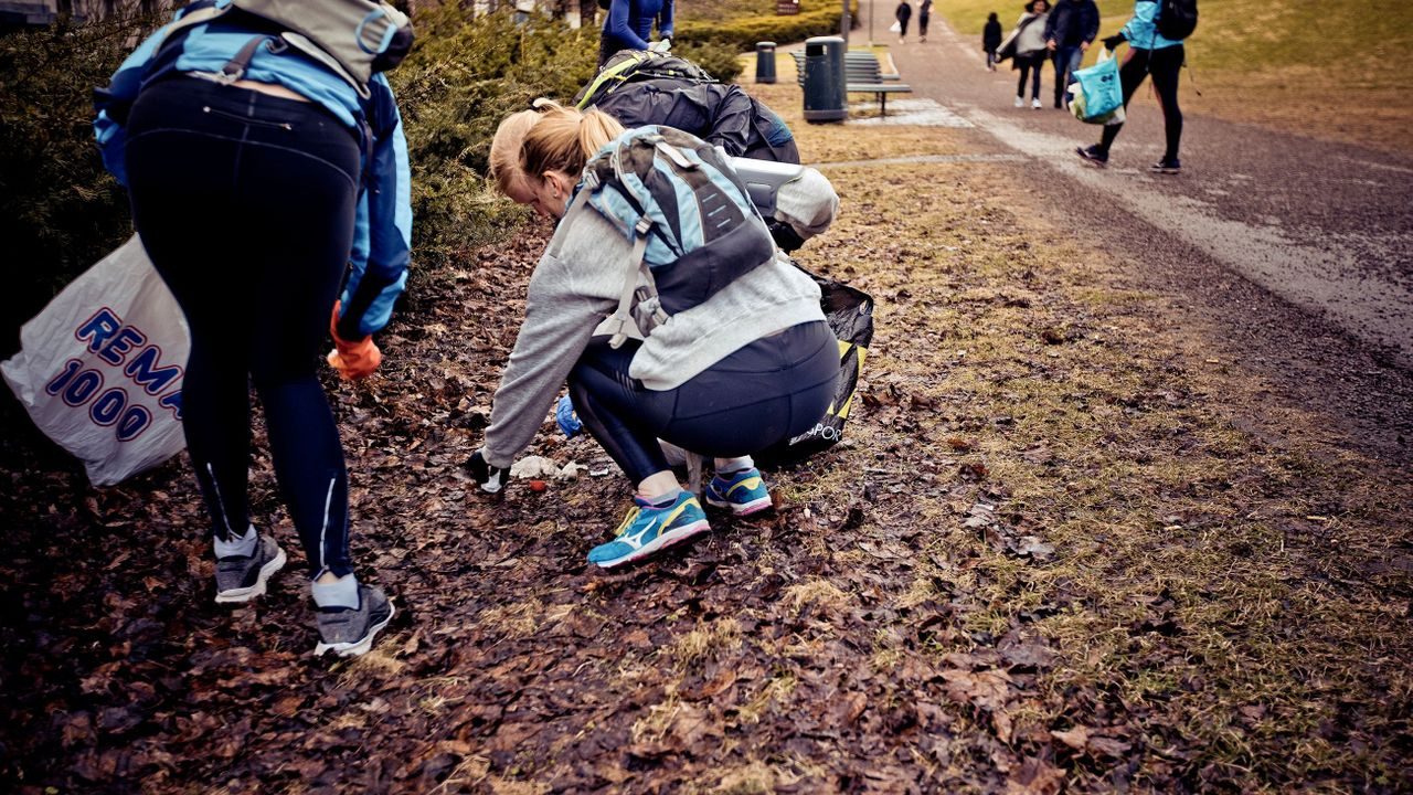 Plogging på Tøyen