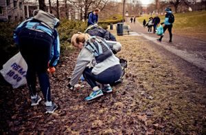 Plogging på Tøyen