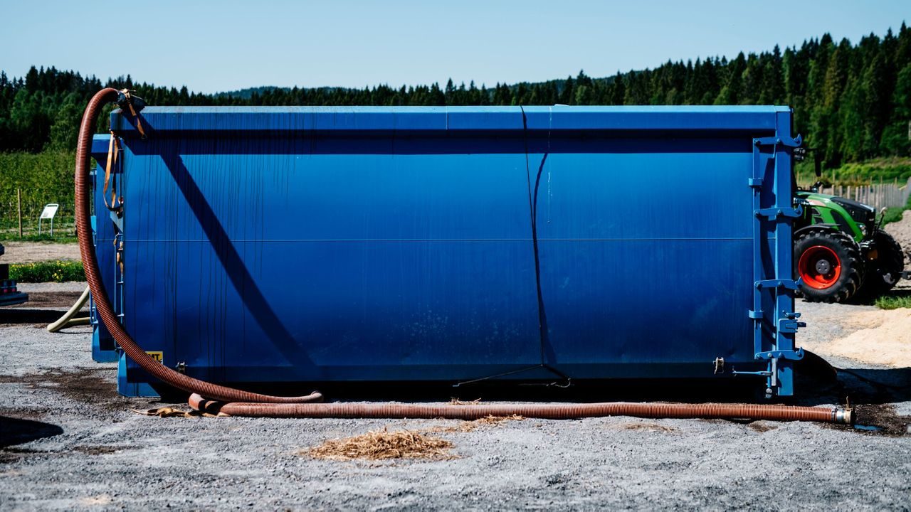 Tank med gjødsel fra Oslos matavfall