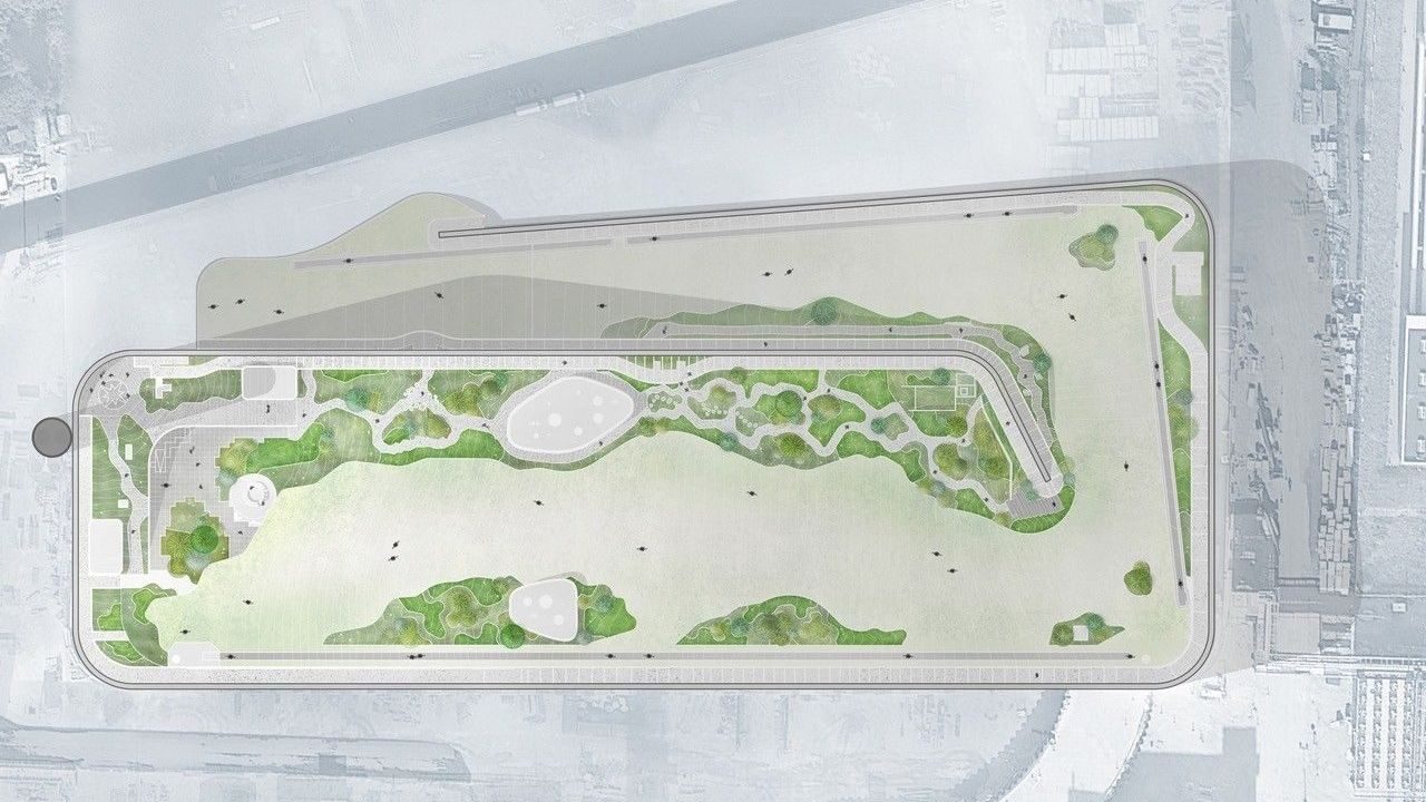 Tegning av det nye forbrenningsanlegget Amager Bakke.