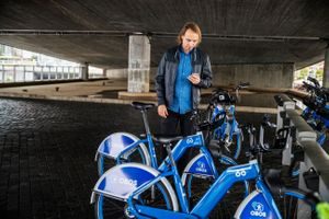 bysyklene på vinterføre