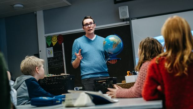 lærer underviser fra klimaskolen