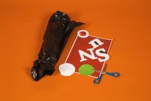 plastpose og papir