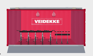 mobilitetskonteiner i Veidekke, klimatiltak med kommunal støtte