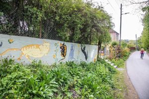 Omvei langs veggmaleri på Malerhaugen