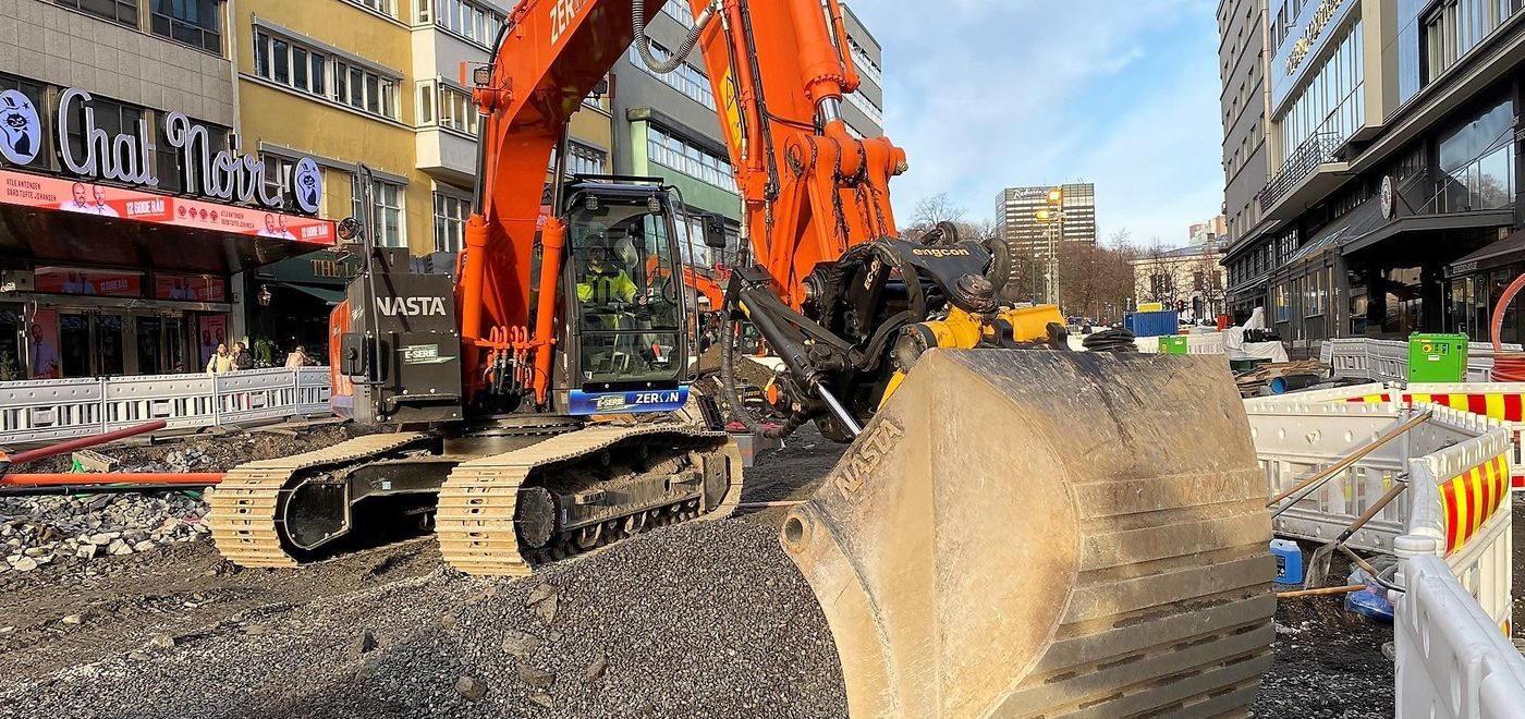 elektriske gravemaskiner, electric excavators Olav Vs gate