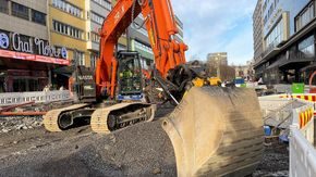 elektriske gravemaskiner, electric excavators Olav Vs gate