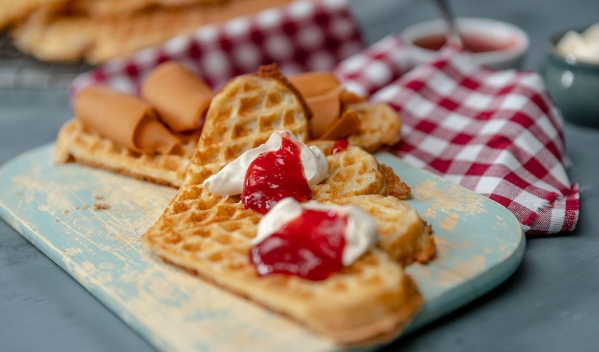 grønnere jul - vafler med grøt