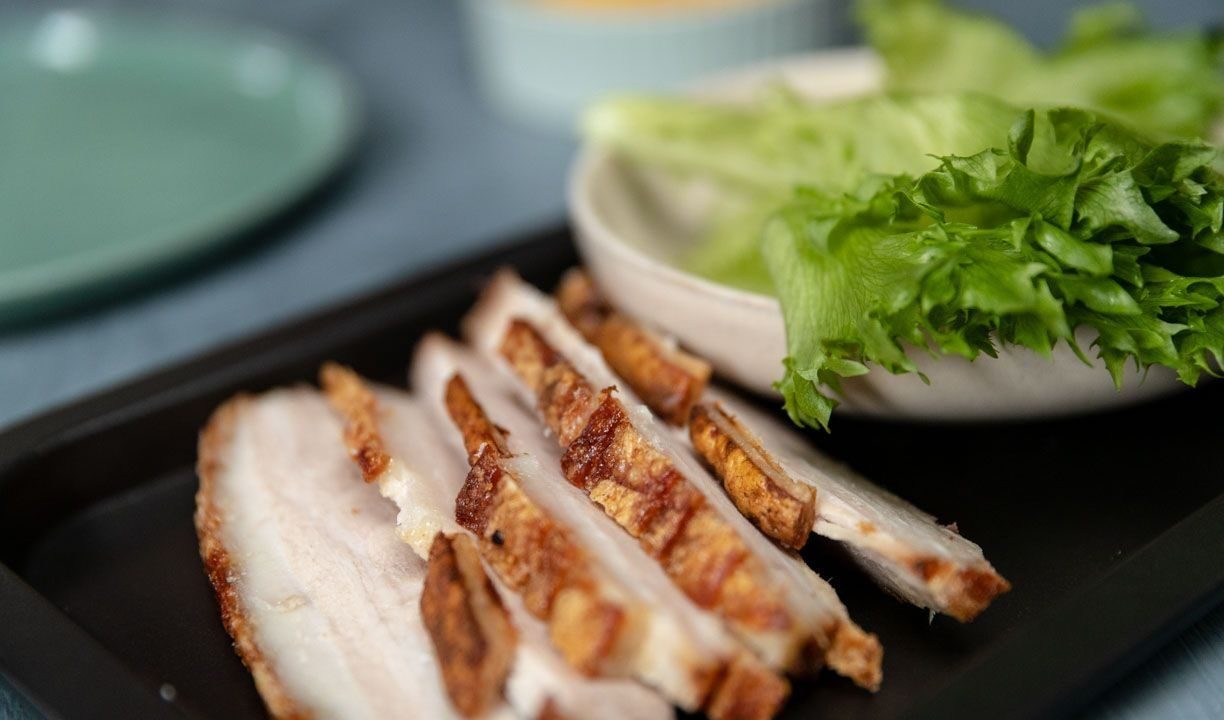 Tre retter med ribberester: ribbe i skiver