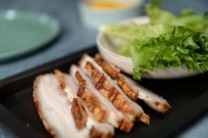 Tre retter med ribberester: ribbe i skiver