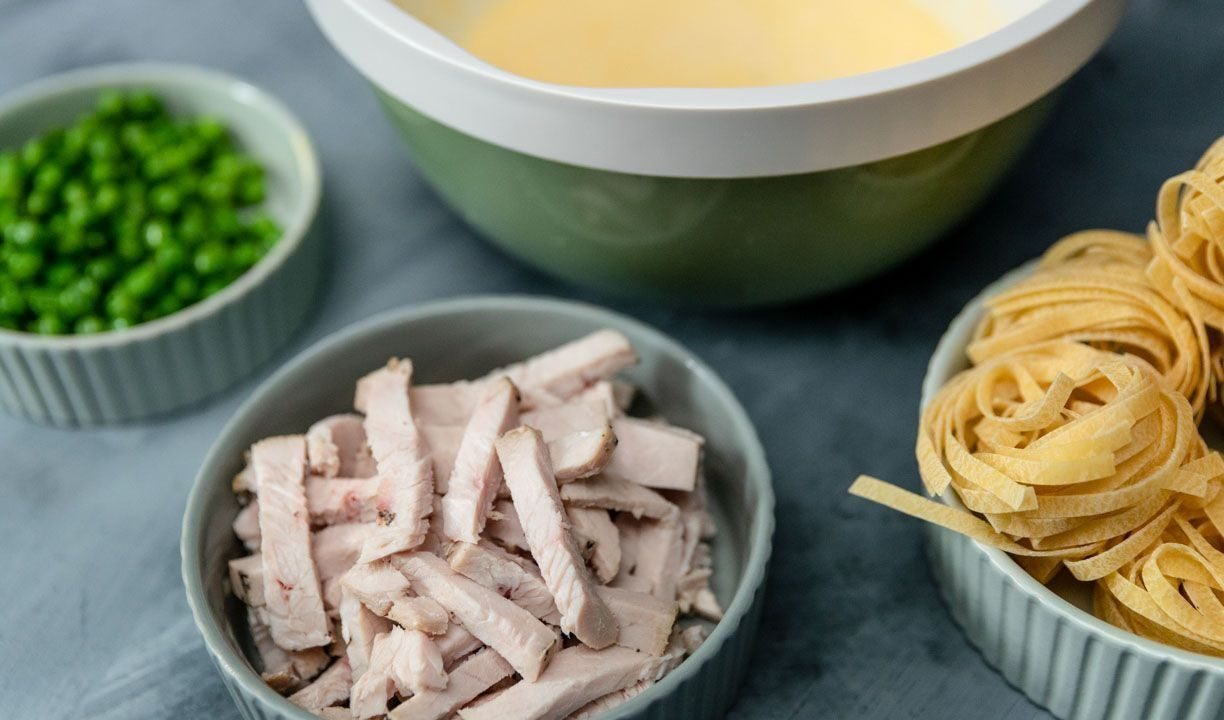Restemat: hvit pasta med kalkunrester
