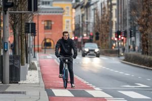 vintersykling: bysyklist