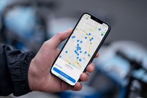 mobil med app for bysyklene