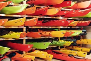 utvalg av kajakker til utleie