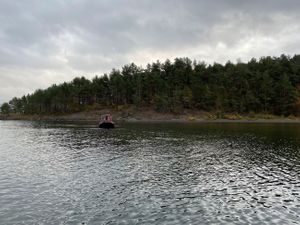 Fra befaring på Oslofjorden i oktober 2021. Foto: Linn Marie Heimberg