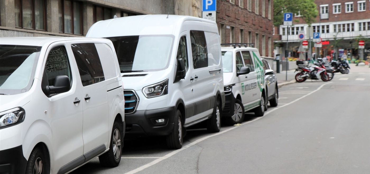 parkeringsplasser for varebiler ved rådhuset