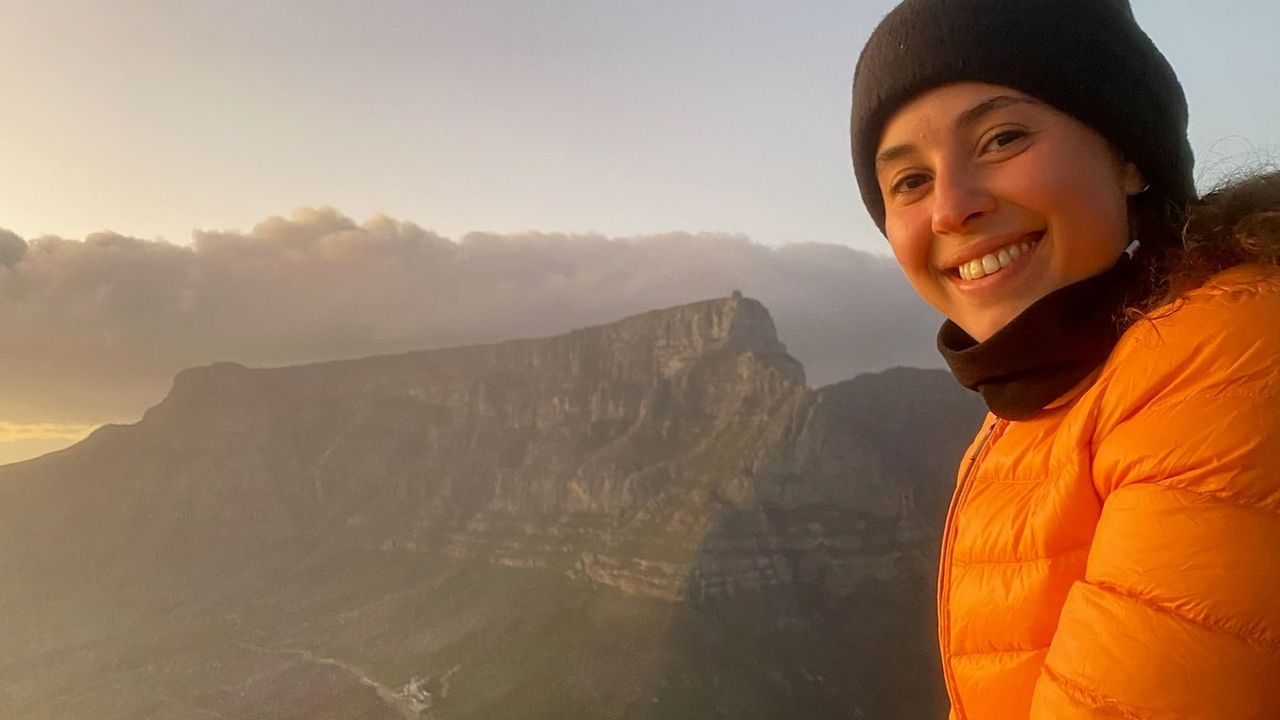 Helt til topps på Lions Head i Sør-Afrika